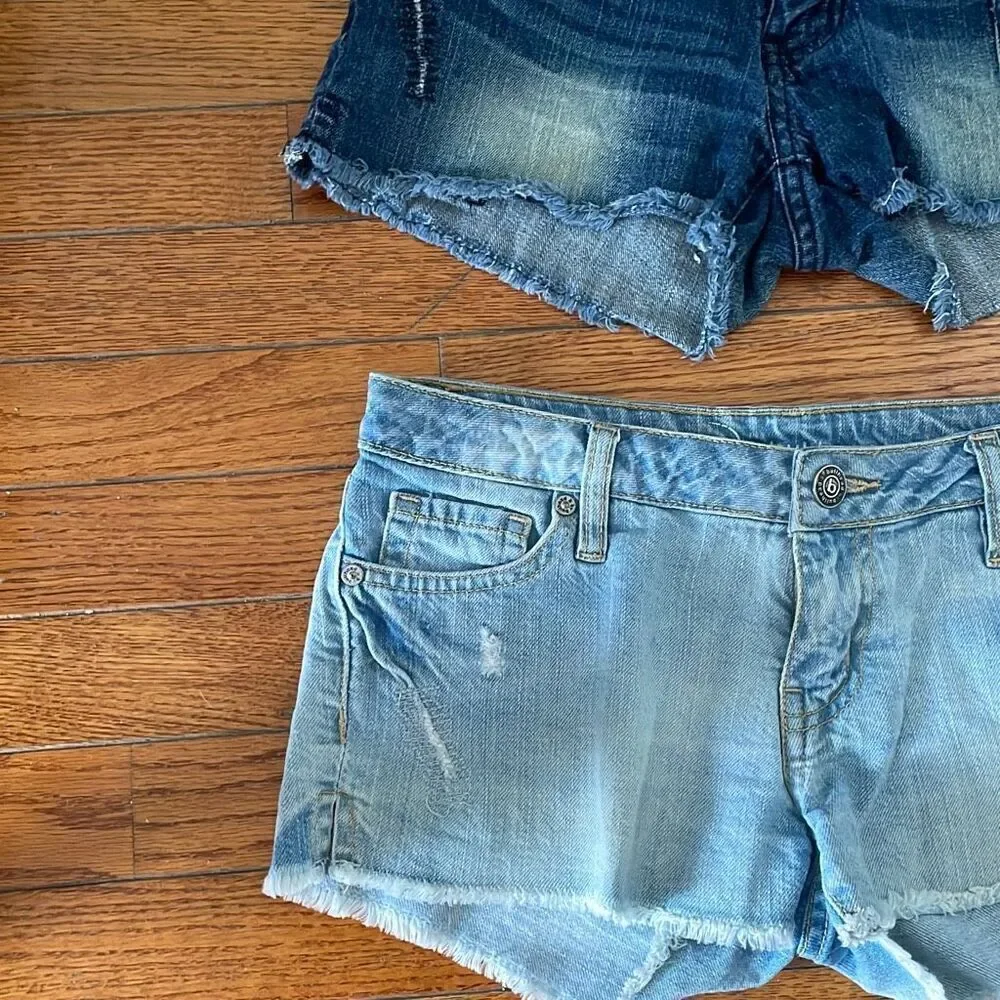 Bullhead bundle denim jeans linen 4 shorts summer pants juniors teens size 3 - Picture 5 of 15